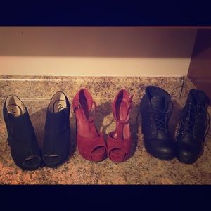 3 pairs of slightly used heels